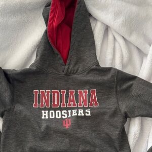 Colosseum Indiana Hoosiers Kids Hoodie - Charcoal and Crimson